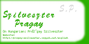 szilveszter pragay business card